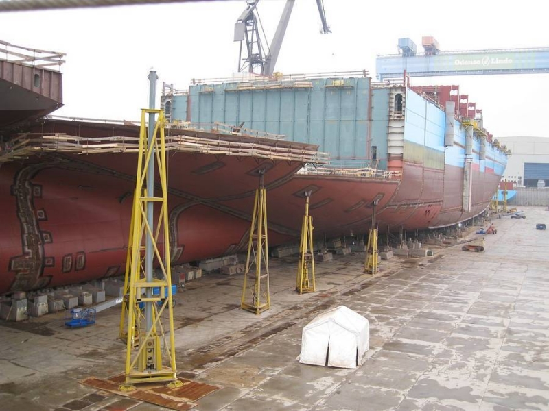 2 of 6 Maersk M class under construction