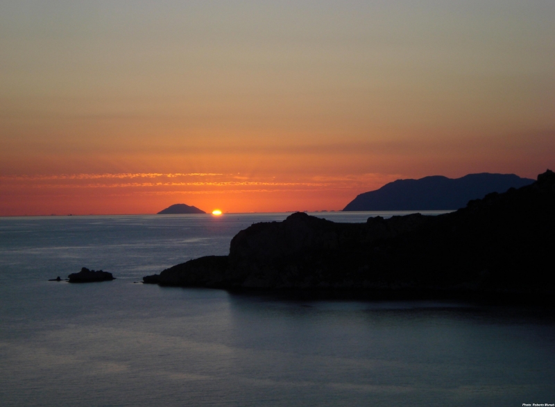 Tramonto sulle Eolie