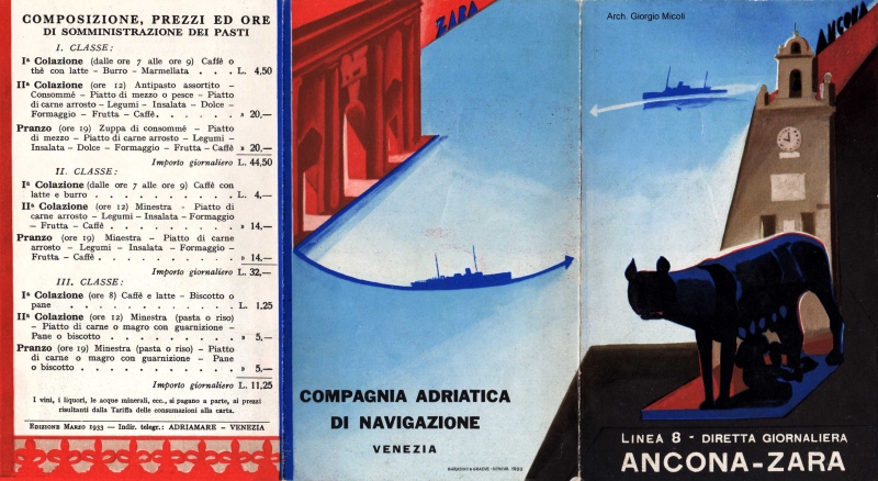 ADRIATICA COMPAGNIA LINEA 8 - 1933