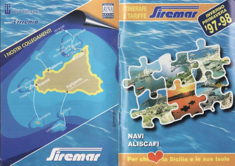 Itinerari Orari Siremar 1997 - 1998