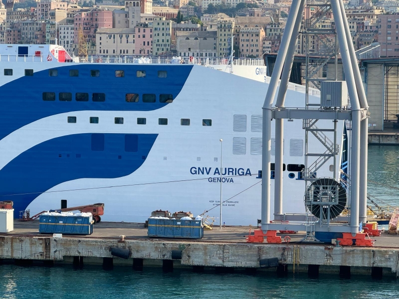 GNV AURIGA in allestimento a Genova